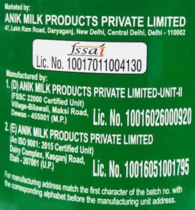 Anik Ghee Tin 1 L view 4
