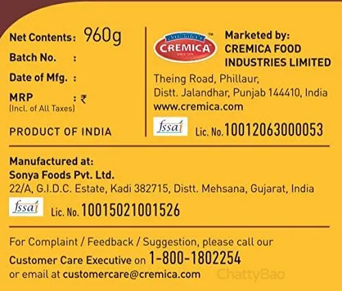 Cremica Peanut Butter - Creamy 960 g view 4