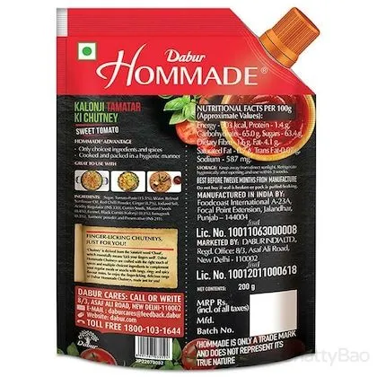 Dabur Hommade Kalonji Tamatar Ki Chutney 200 g view 2