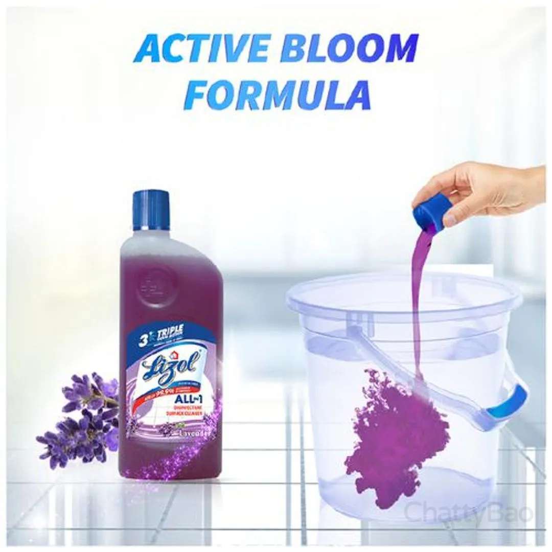 Lizol Disinfectant Surface & Floor Cleaner - Lavender 1 L view 3