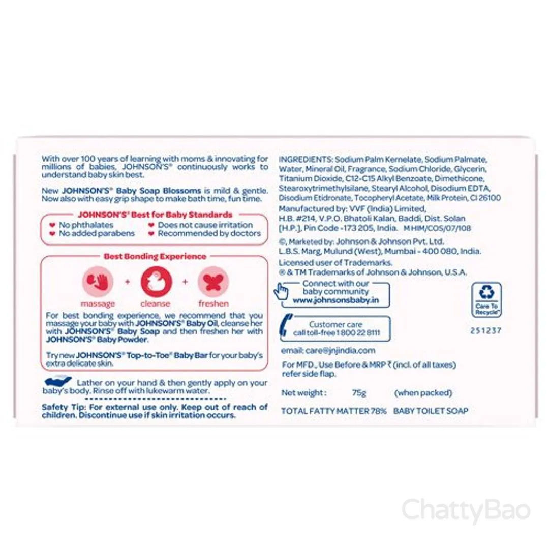 Johnson's Blossoms Baby Soap 75 g view 2