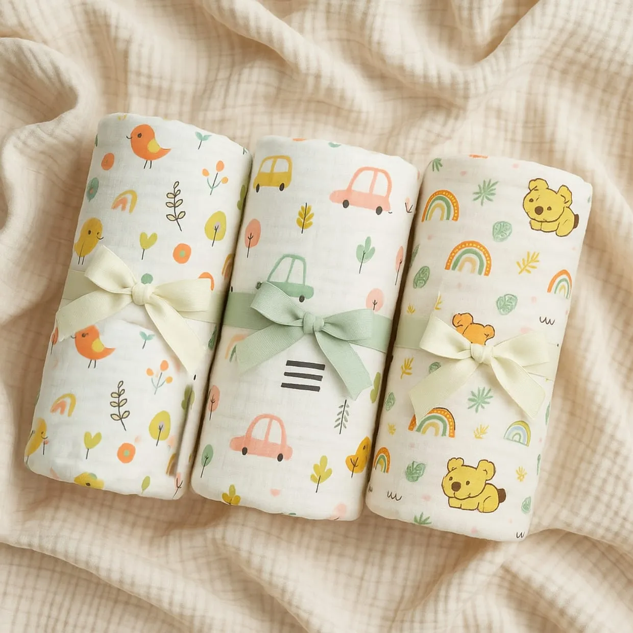 Blushbaby 100% Cotton Muslin Swaddle view 2
