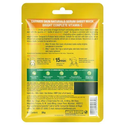 Garnier Bright Complete Vitamin C Serum Mask 28 g view 2