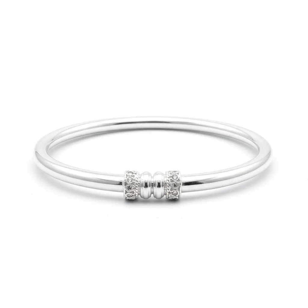 Silver Cuff Stylish Kada view 2