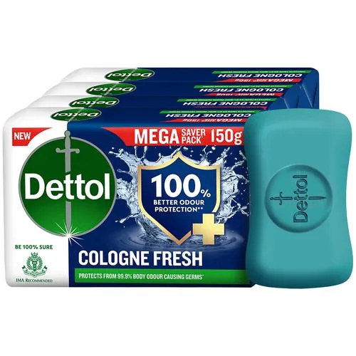Dettol Cologne Fresh Bathing Soap (Pack of 4 x 150 g each) view 2