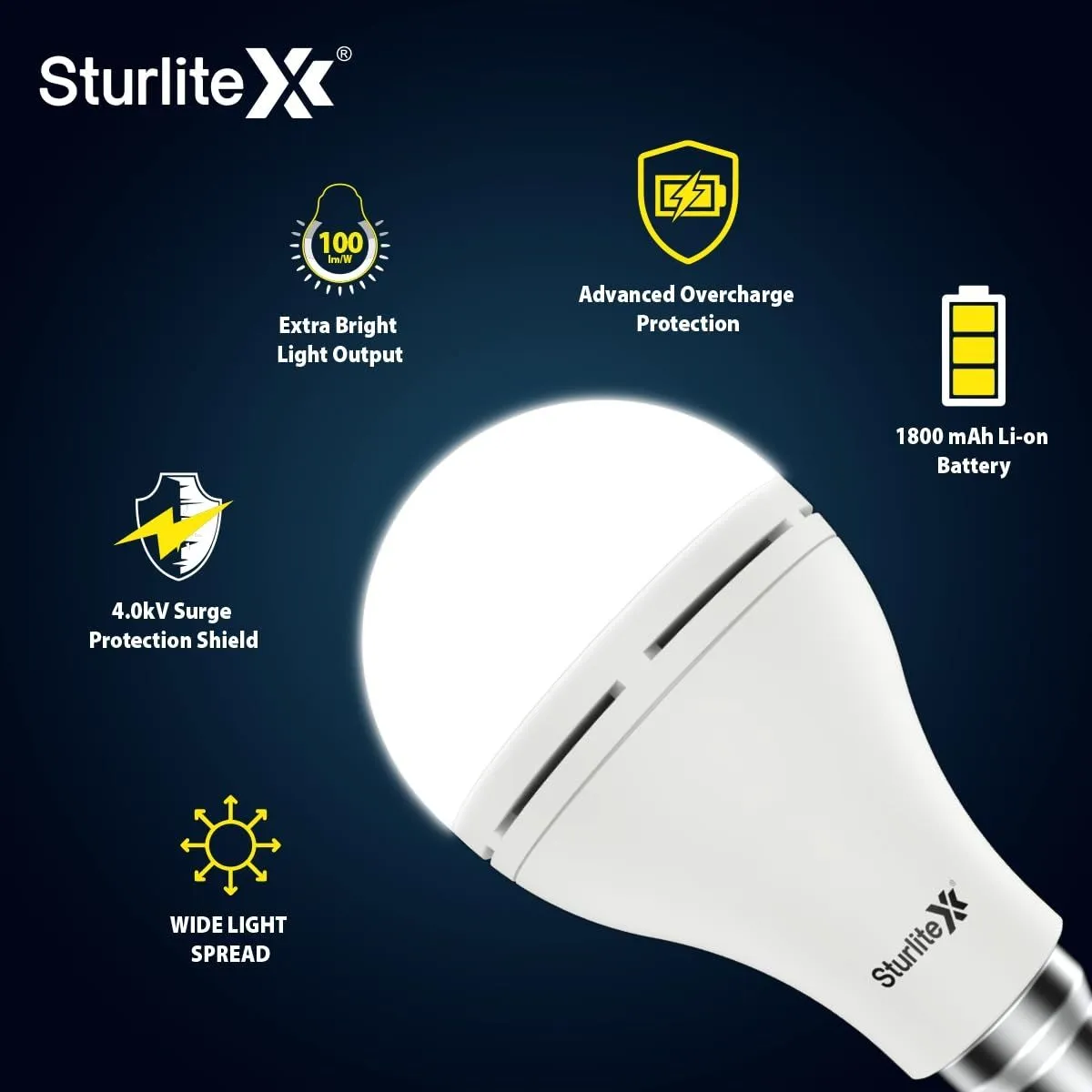SturliteX 10W Inverter Emergency Bulb view 5