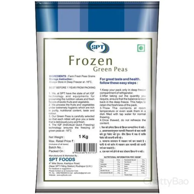 Spt Frozen - Green Peas / Matar 1 Kg view 2