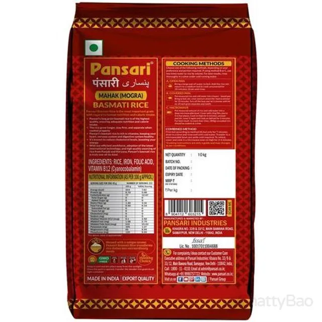 Pansari Mahak Mogra Basmati Rice 10 Kg view 2