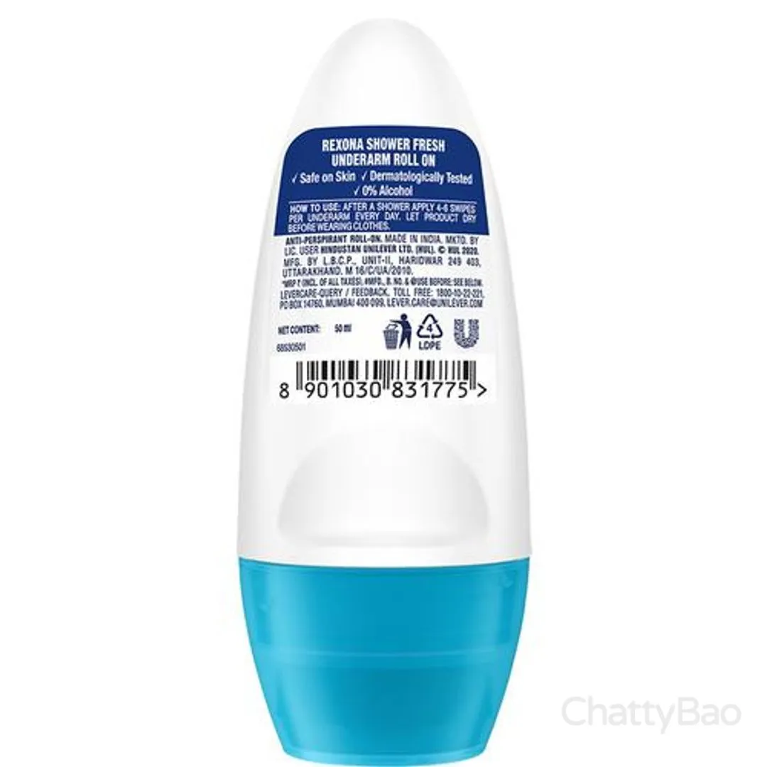 Rexona Underarm Roll On Deodorant For Women - Shower Fresh 50 ml view 2