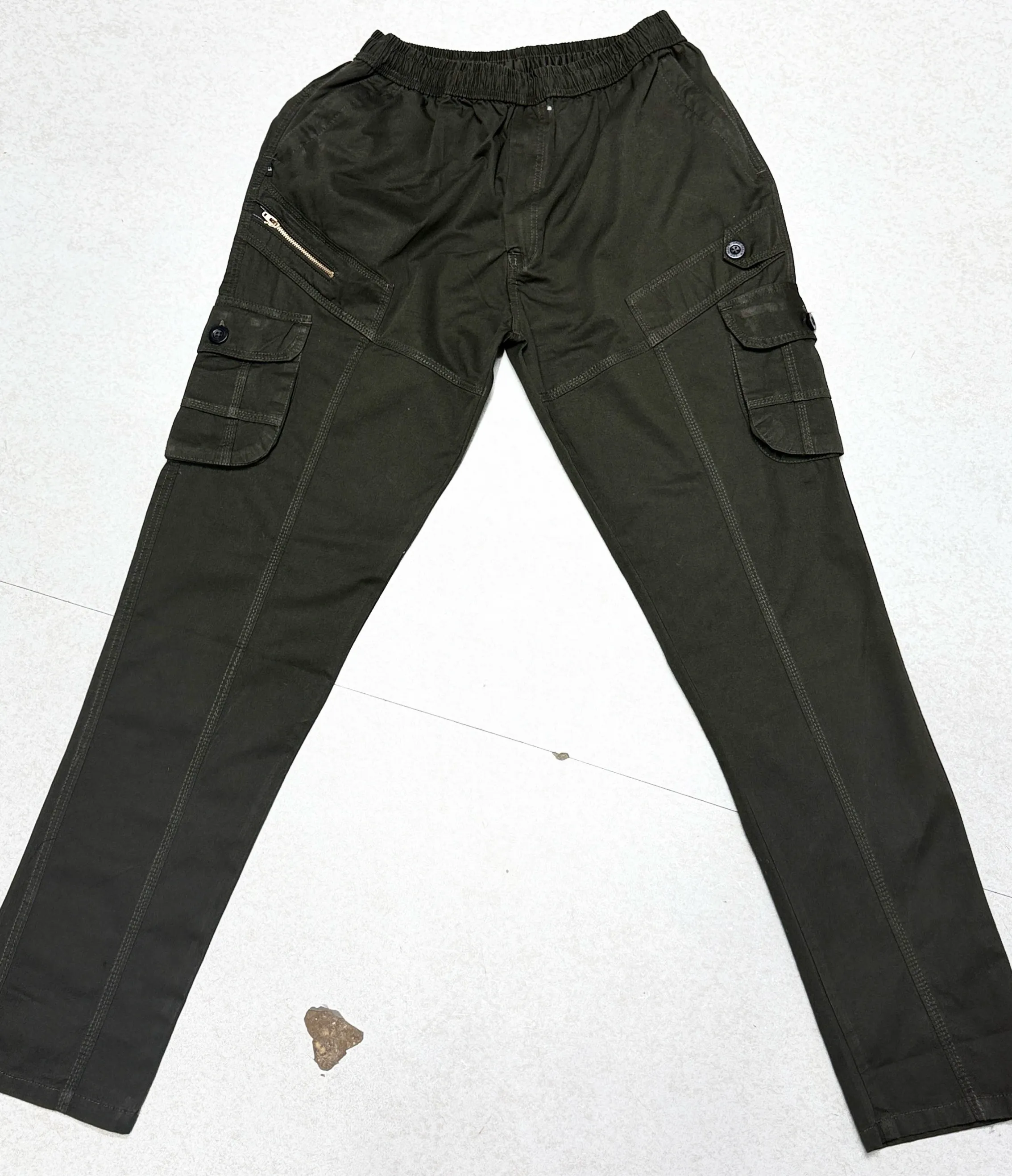 Elastic Waist Cargo Pants. view 2