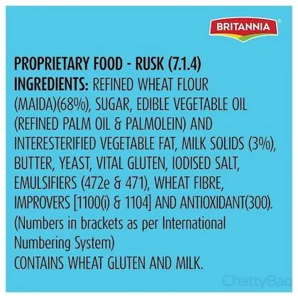 Britannia Toastea Milk Rusk 182 g view 5