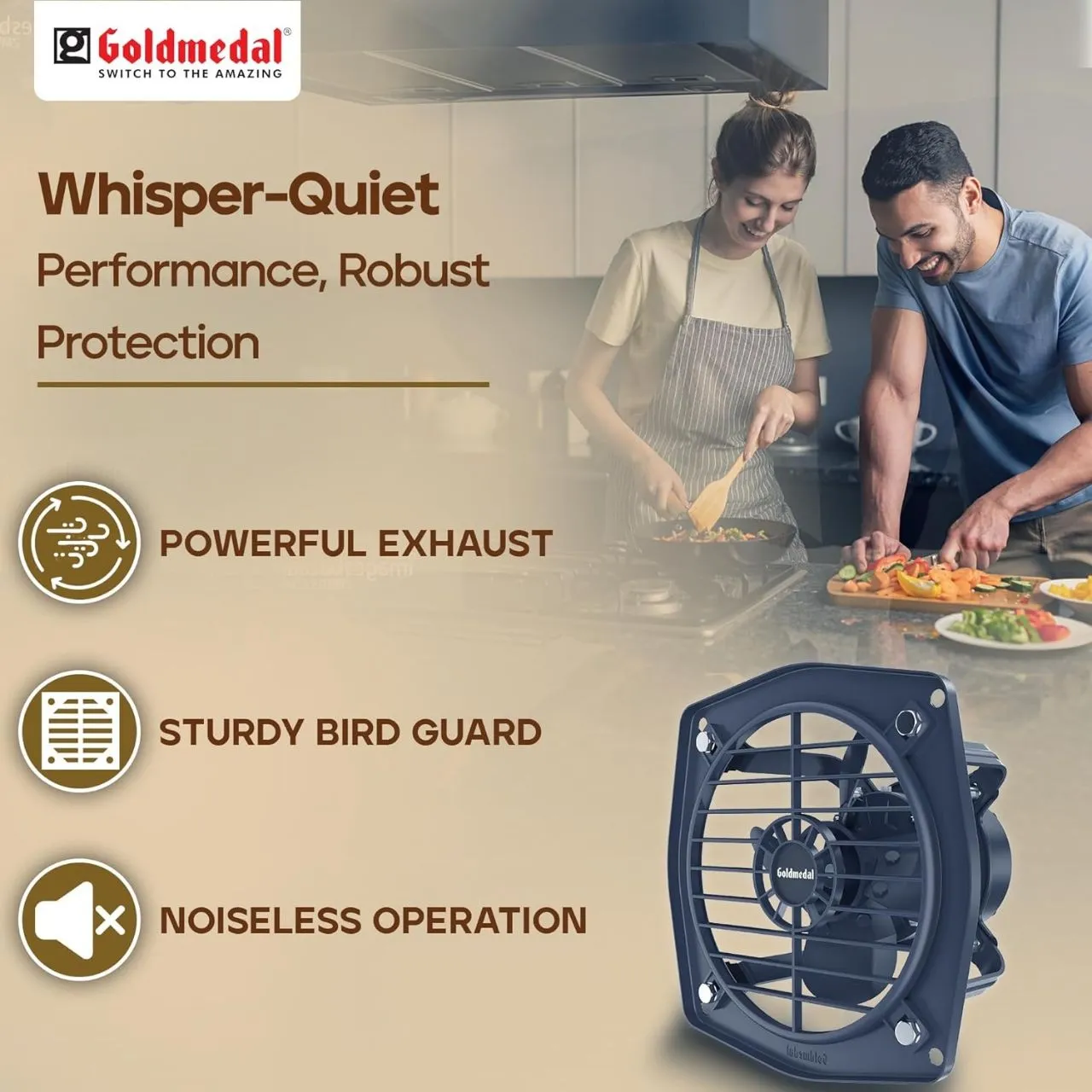 Goldmedal High-Speed Exhaust Fan 150mm view 2