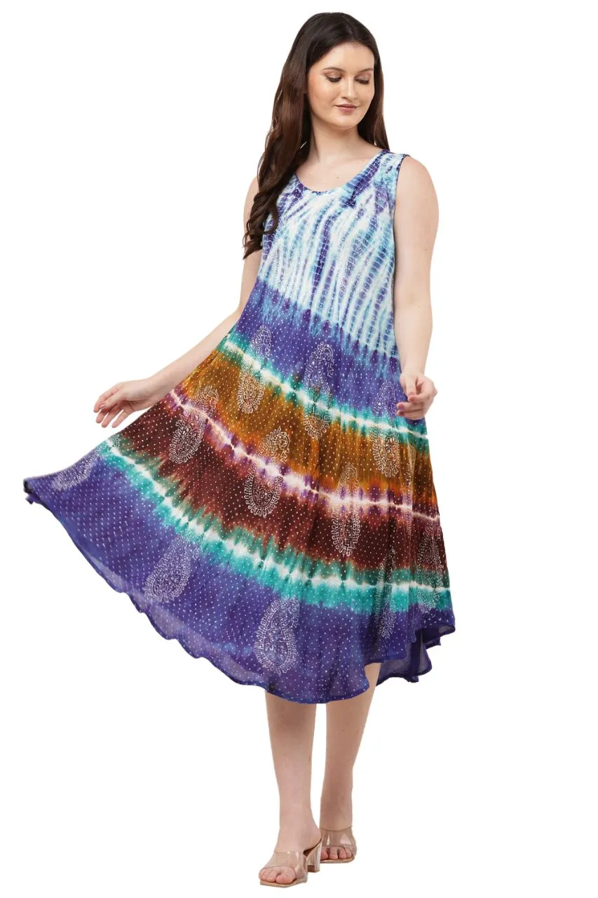 Tie-Dye Midi Dress view 3