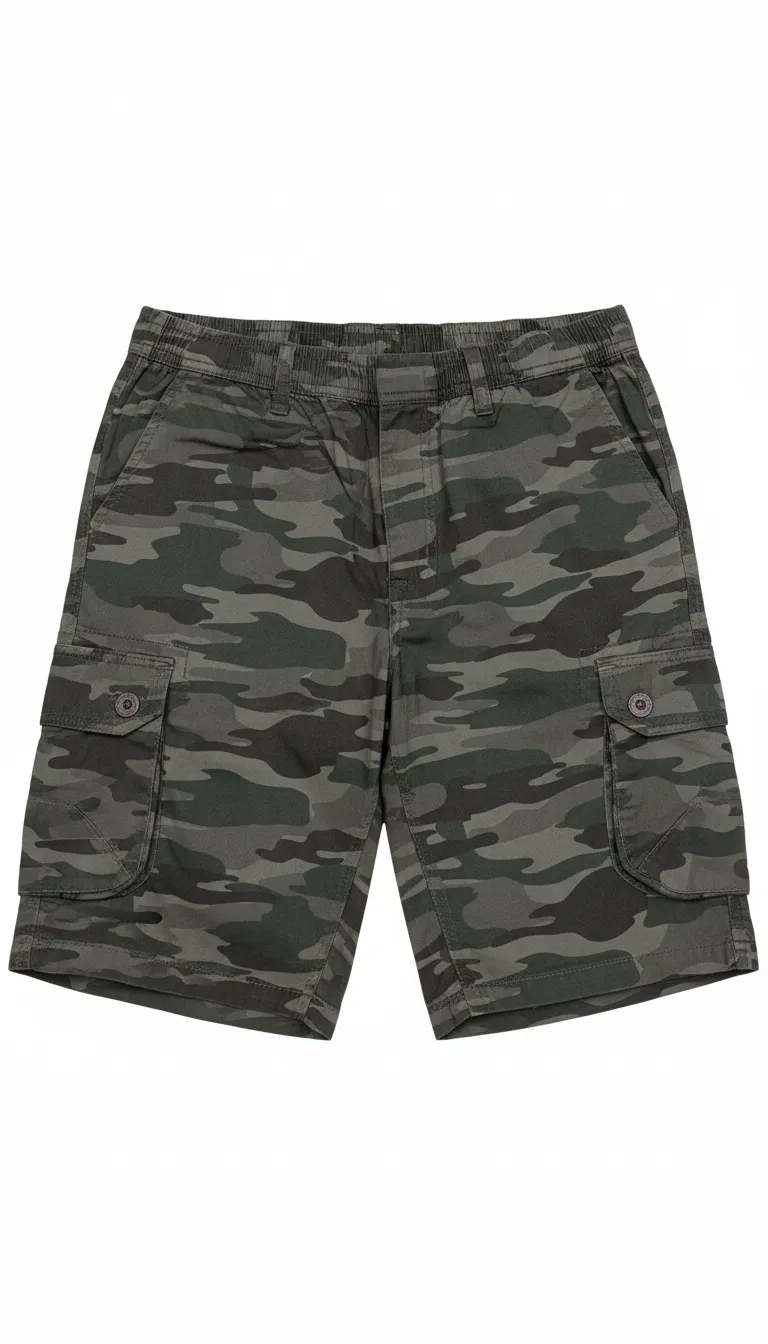 Leeco Pants Camouflage Cargo Shorts view 2