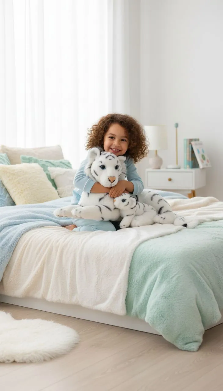 White Tiger Plush Toy Set Wild Republic view 4