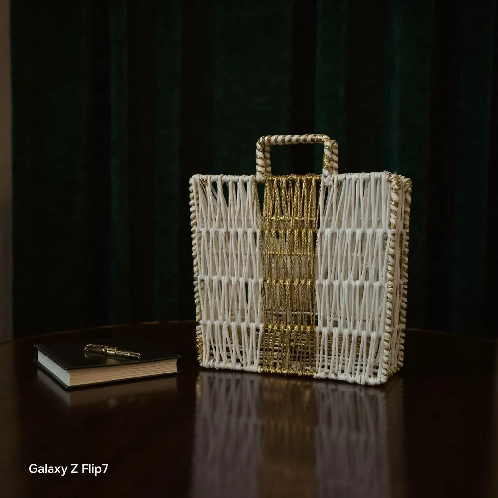 Handcrafted Luxury Bouquet (White & Gold) view 2