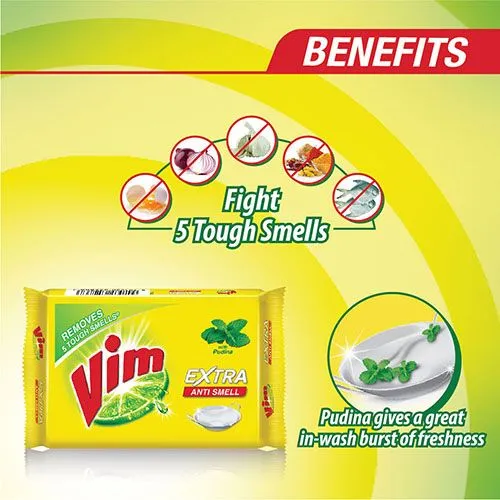 Vim Extra Anti Smell Dish Wash Bar 130 g view 4