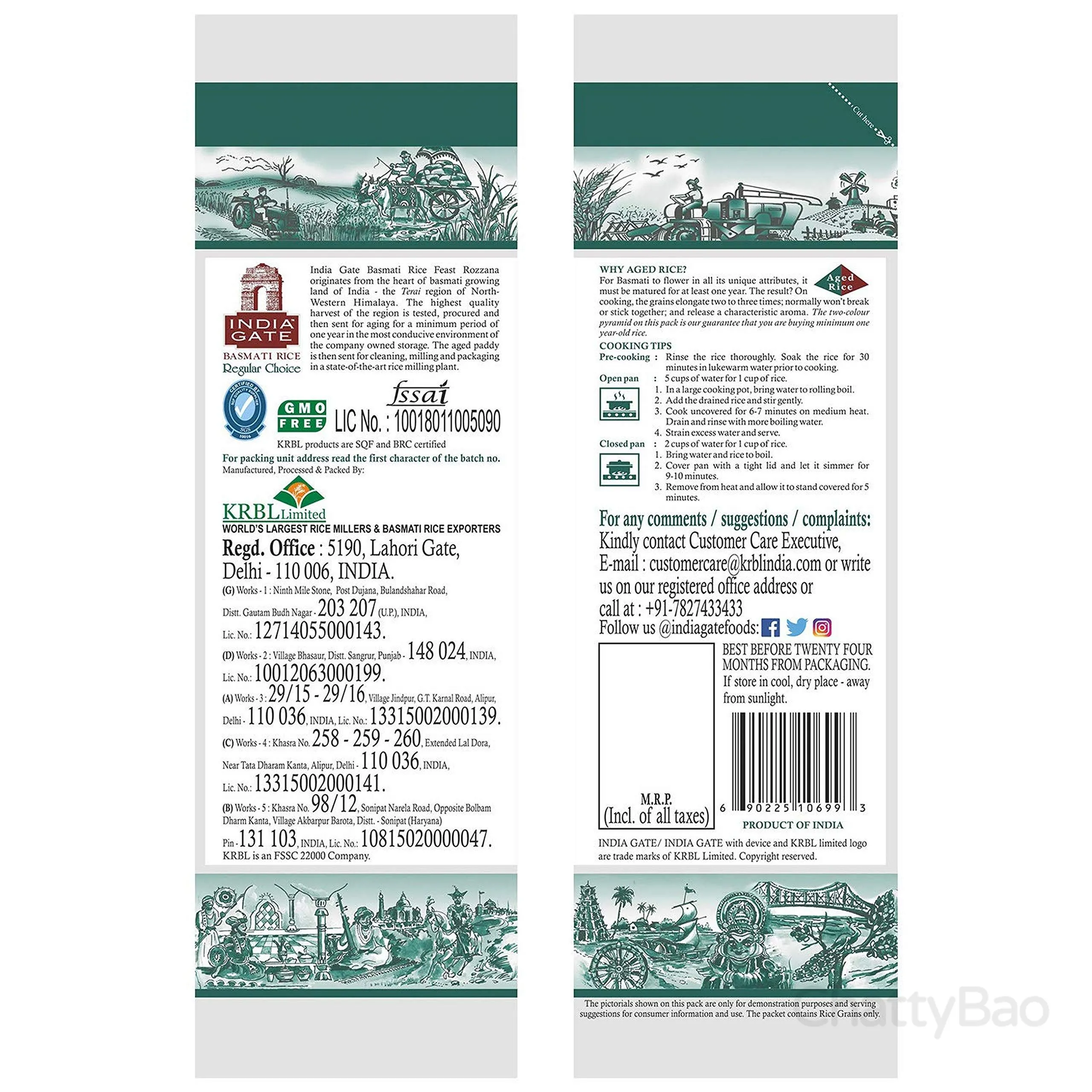 India Gate Basmati Rice - Regular Choice 1 Kg view 2