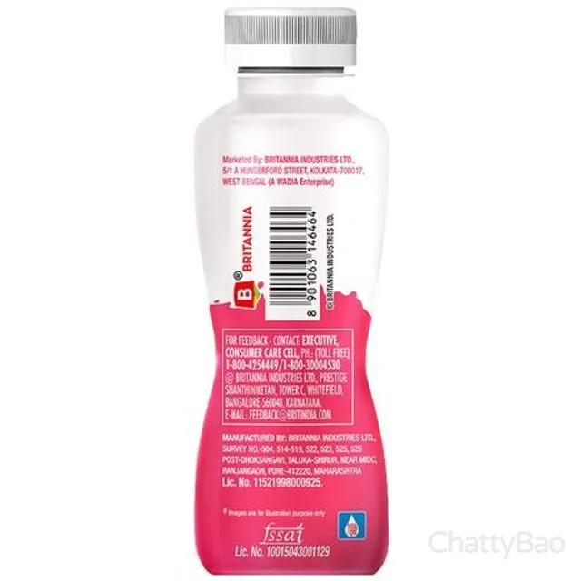 Britannia Winkin Cow Thick Strawberry Milk shake 180 ml view 3