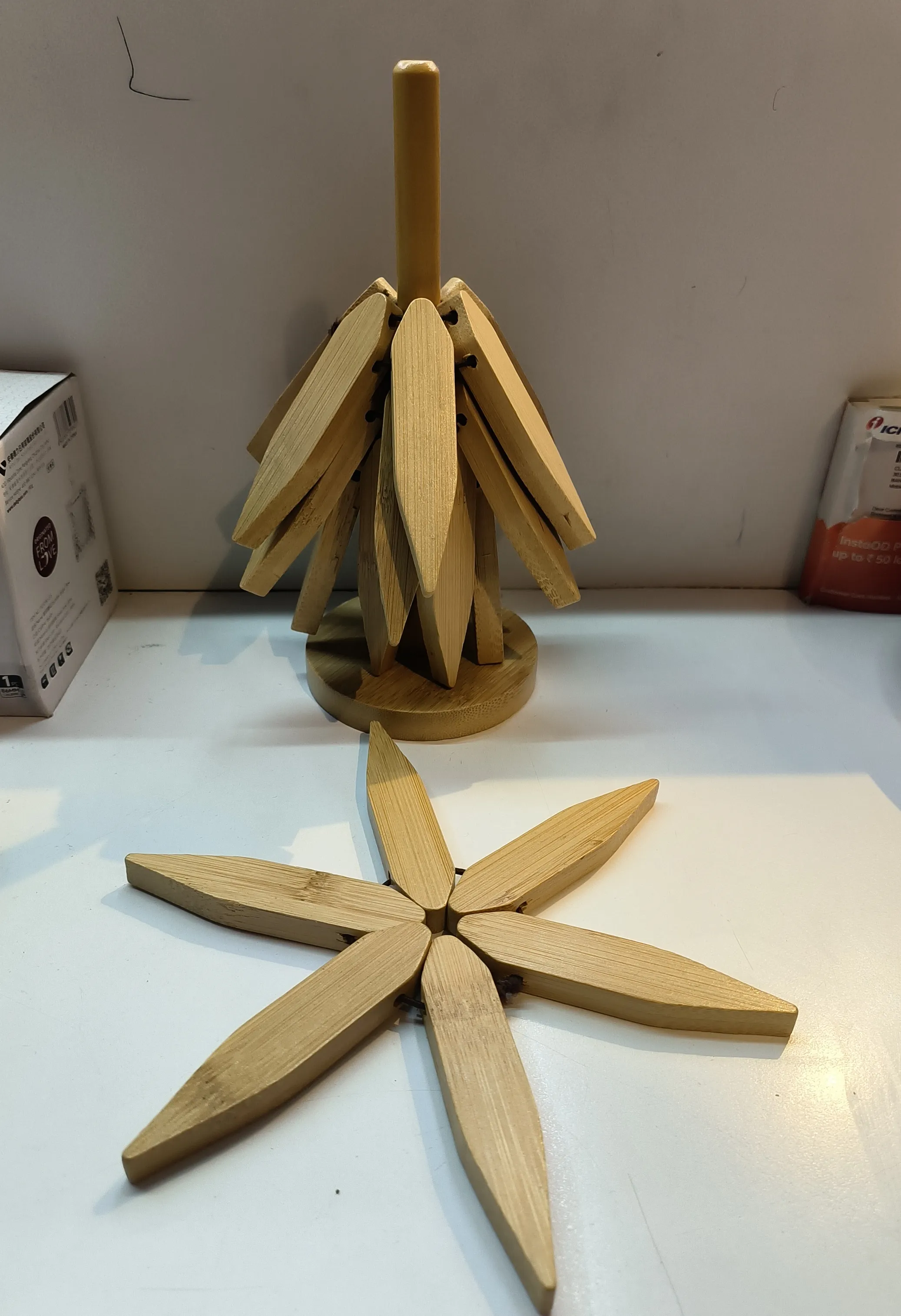 Wooden Trivet Set Of 4 view 2