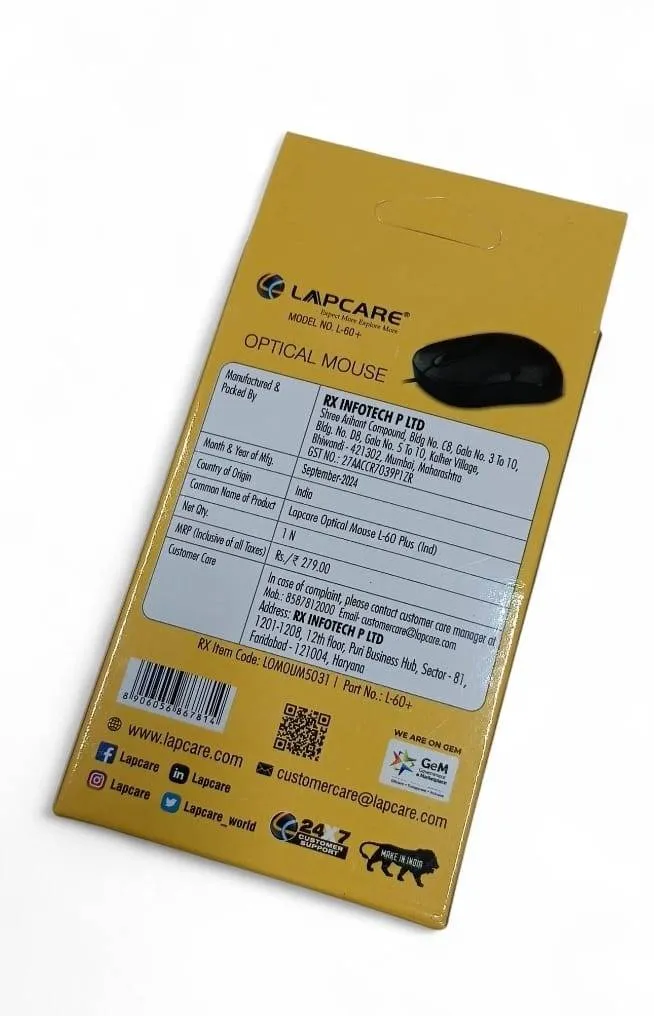 Lapcare Optical Mouse L-60 Pluse view 2