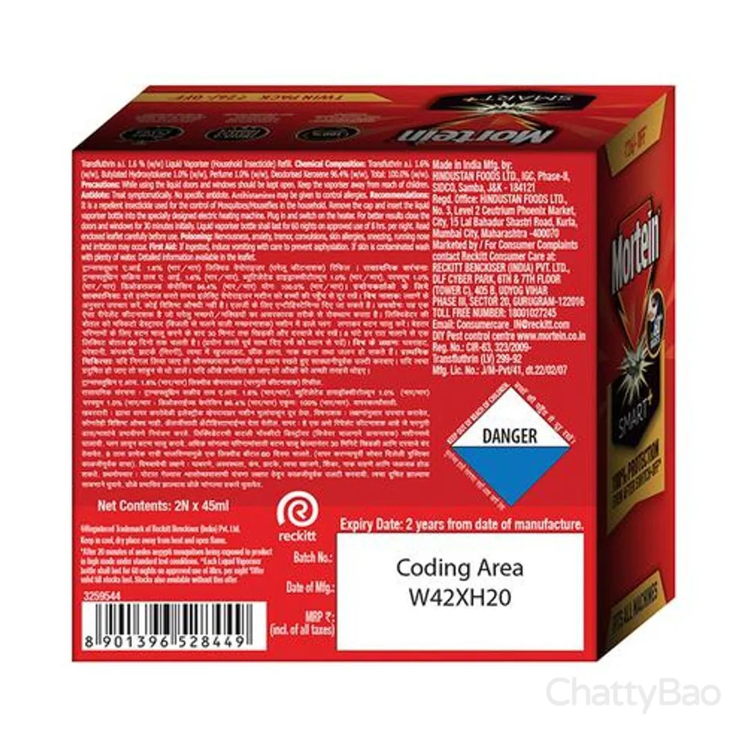 Mortein Mosquito Repellent Refills 45 ml each (Pack of 2)  view 3