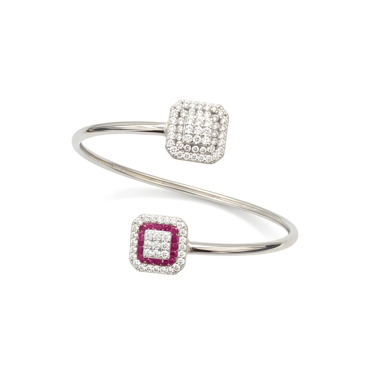 Elegant Ruby and Diamond Bracelet view 3