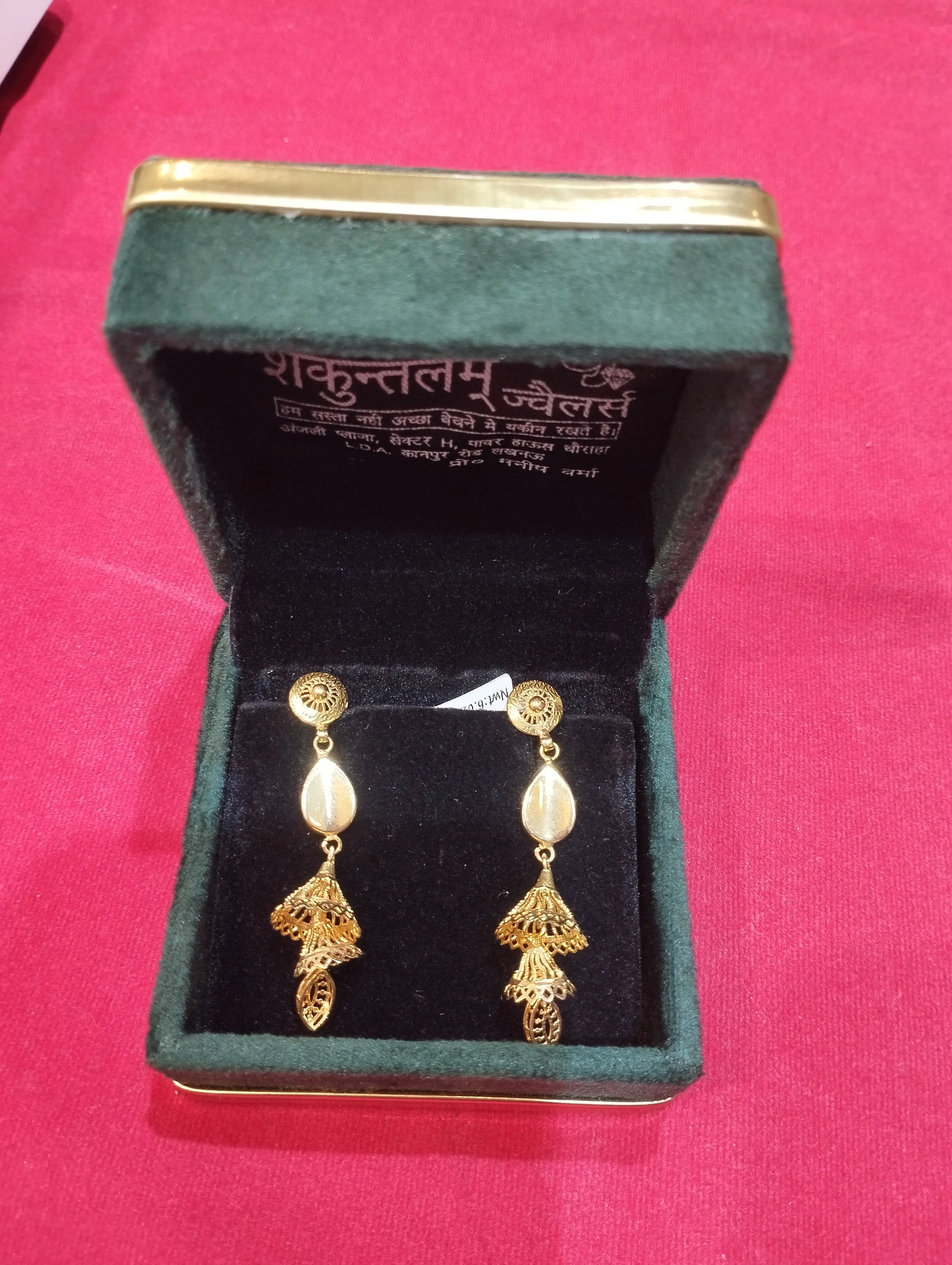 Gold Earrings view 2