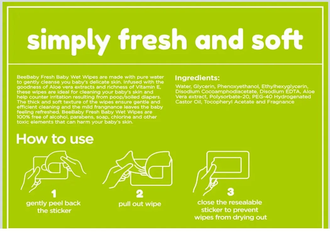 Bee Baby Fresh Handy Wet Wipes view 7