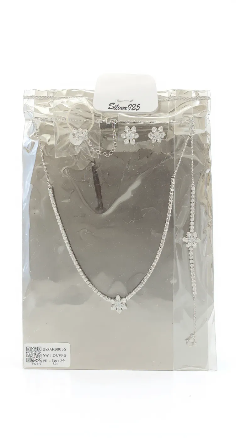 Silver 925 Necklace and Earring Set view 2