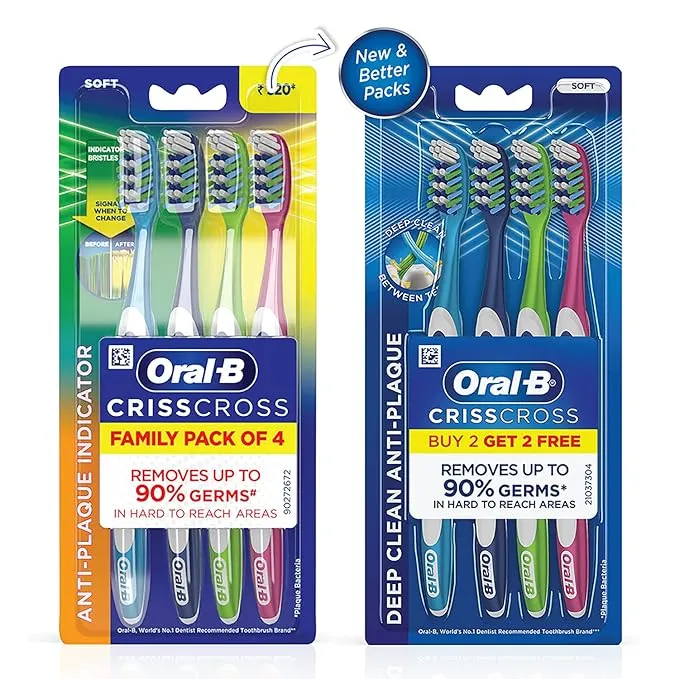 Oral B Anti - Plaque Indicator Toothbrush Medium (Buy 2 Get 2 Free) view 2
