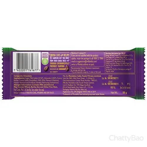 Cadbury Dairy Milk Silk - Roast Almond Chocolate 58 g view 3