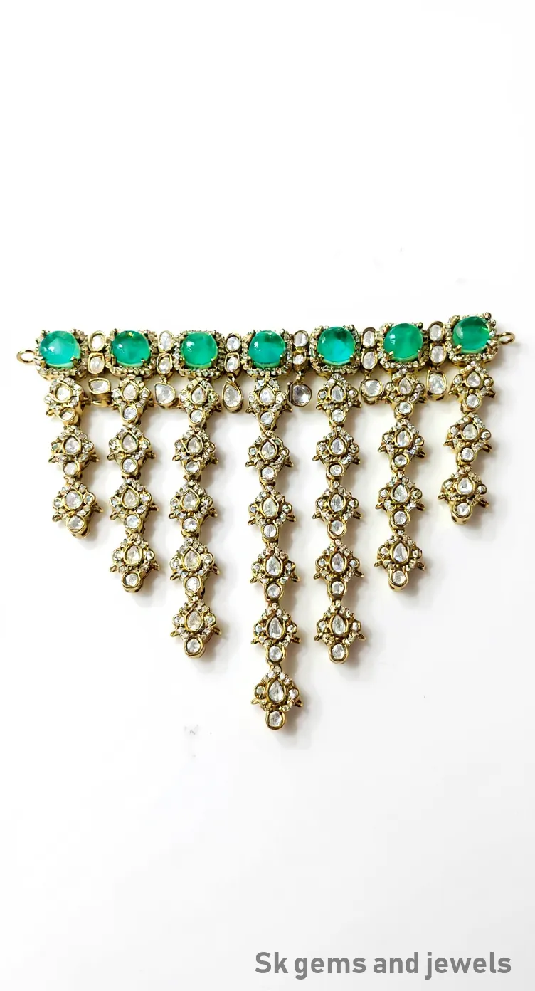 Green Gemstone Choker view 2