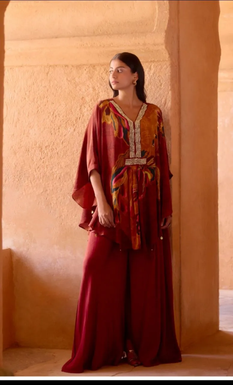 Embroidered Kaftan Set view 3