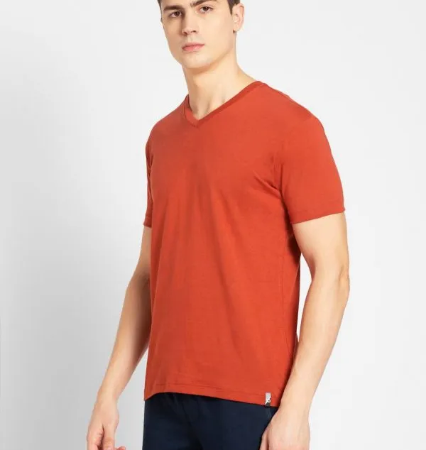 Jockey T-Shirt V Neck Half Sleeve Cinnabar view 2