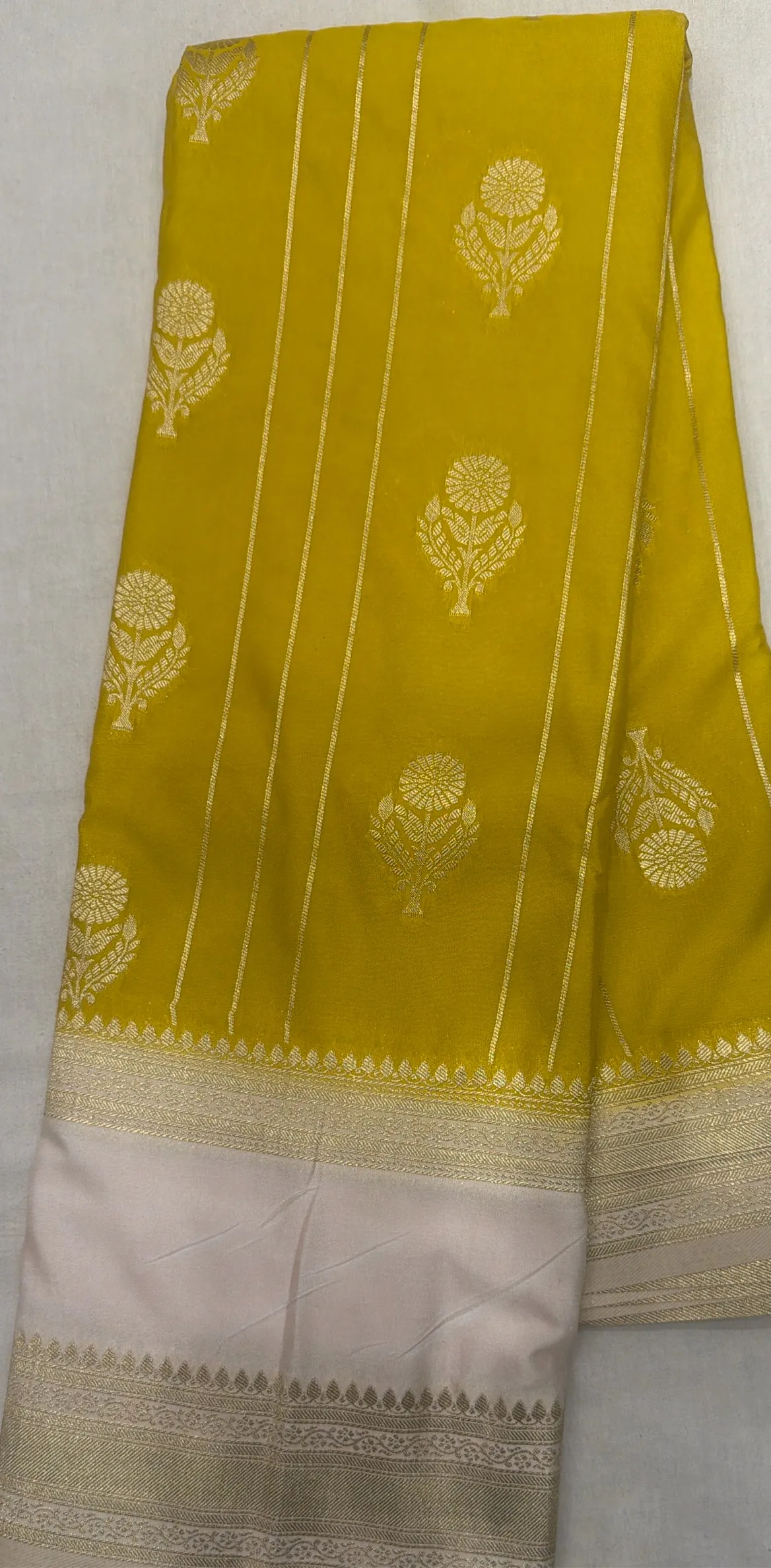 Golden Embroidered Saree view 3