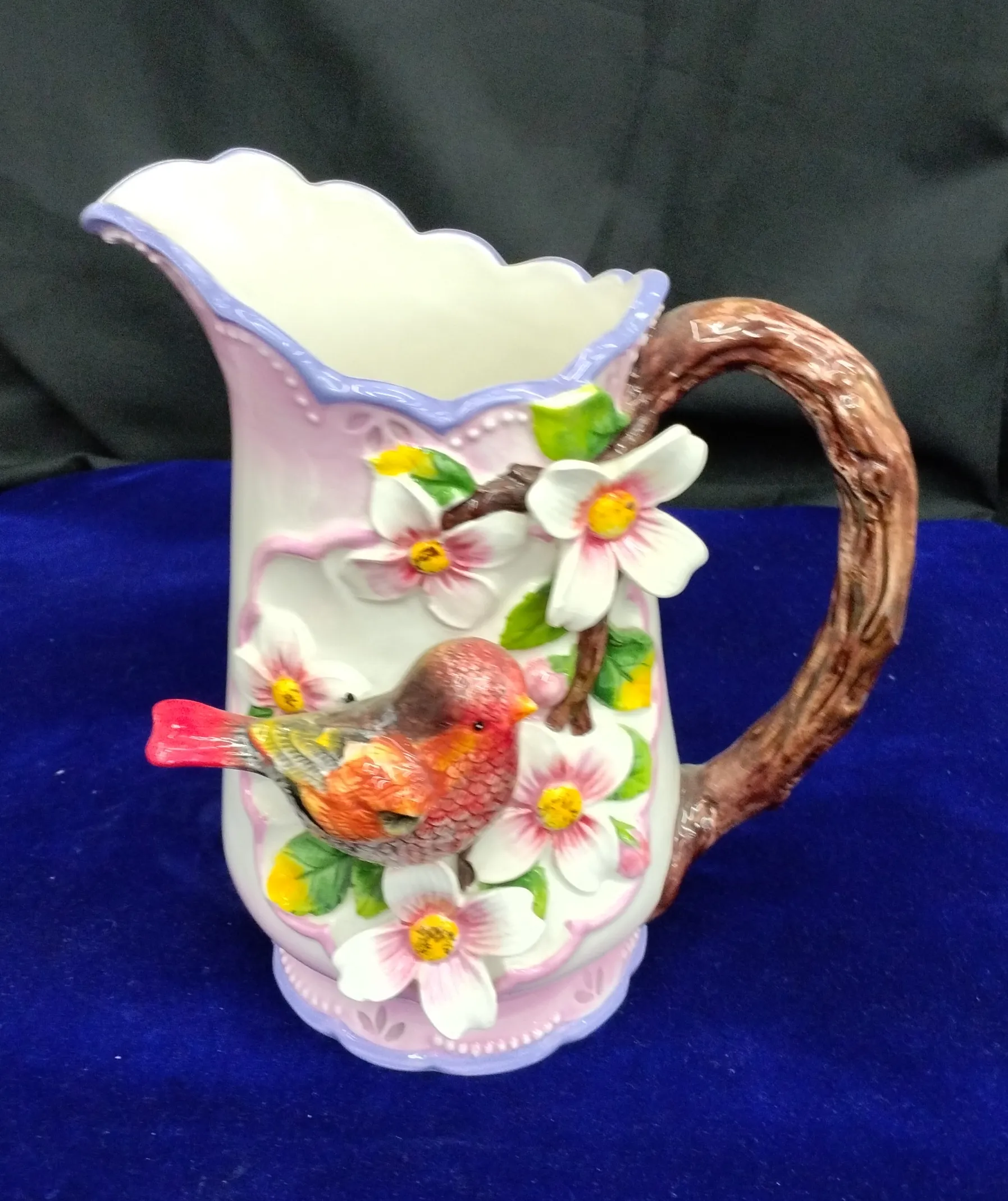 Floral Bird Jug view 2