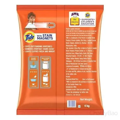 Tide Detergent Washing Powder - Jasmine & Rose 5 Kg (4 Kg + 1 Kg Free) view 2