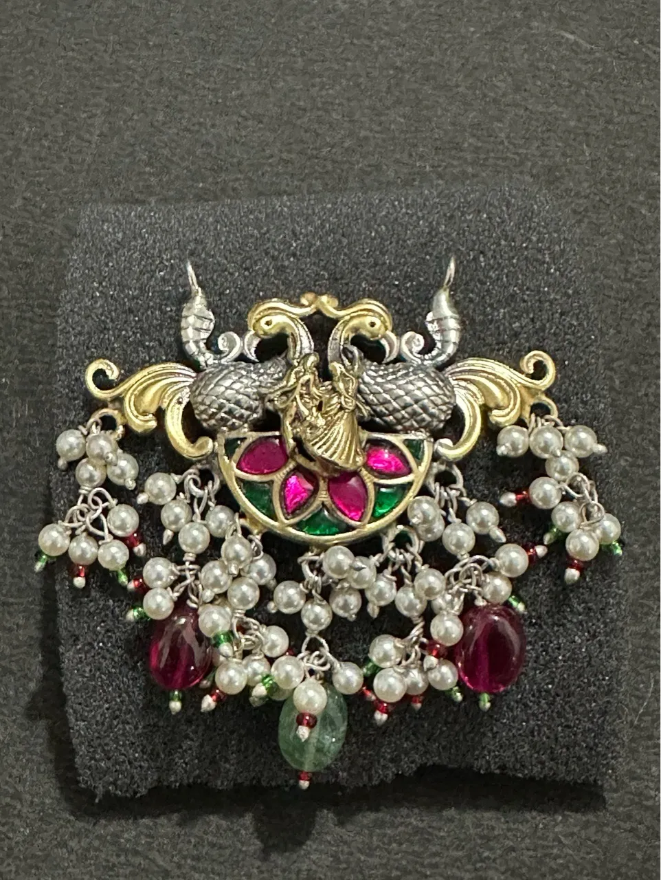 Peacock Gemstone Pendant view 2