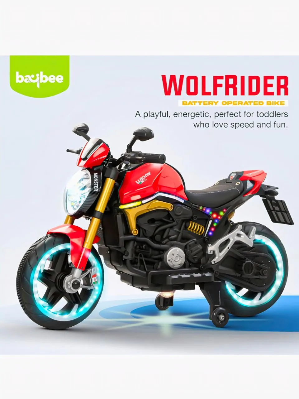 Light-Up Monster Ride-On Bike view 7