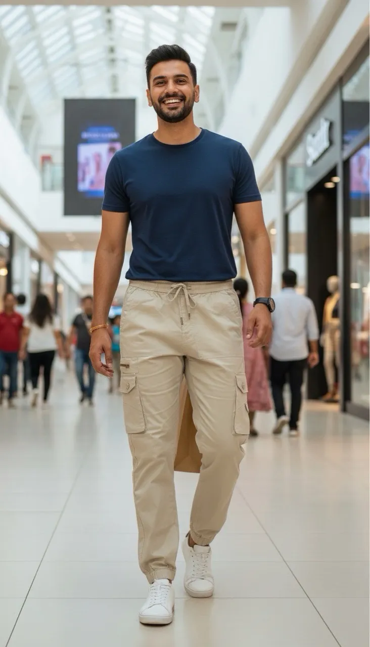 Mens Cargo Jogger Pants view 9