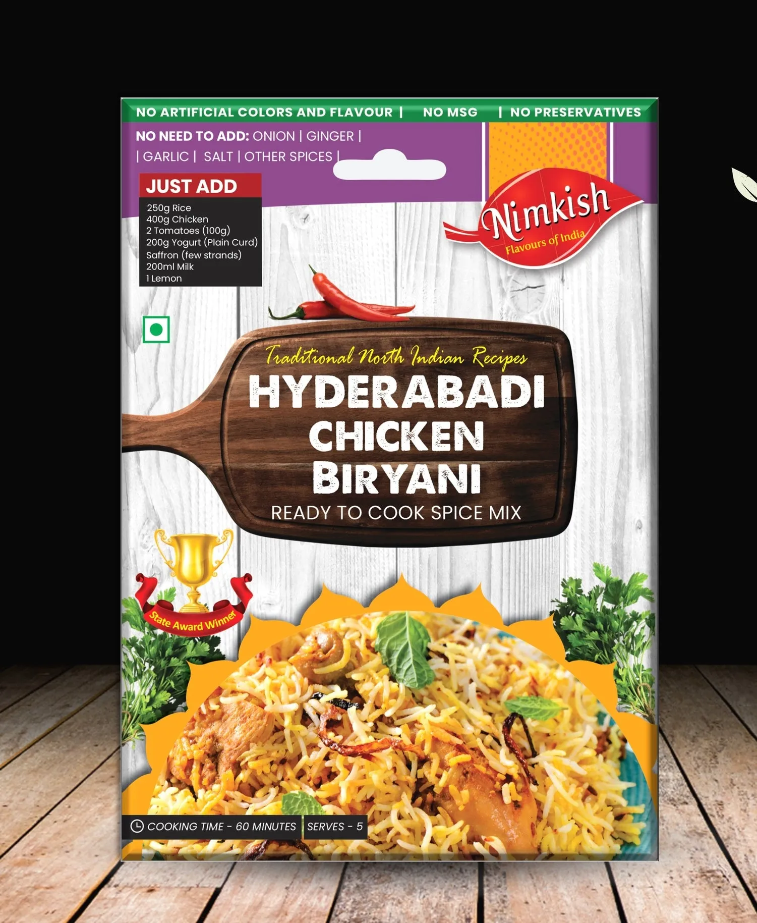 Nimkish Hyderabadi Chicken Biryani Spice Mix view 2
