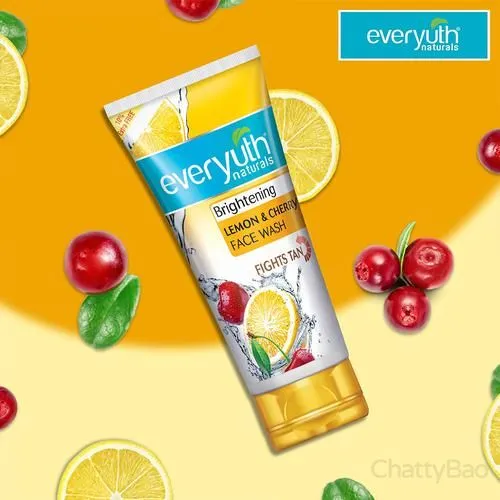 Everyuth Naturals Brightening Lemon & Cherry Face Wash 50 g view 3