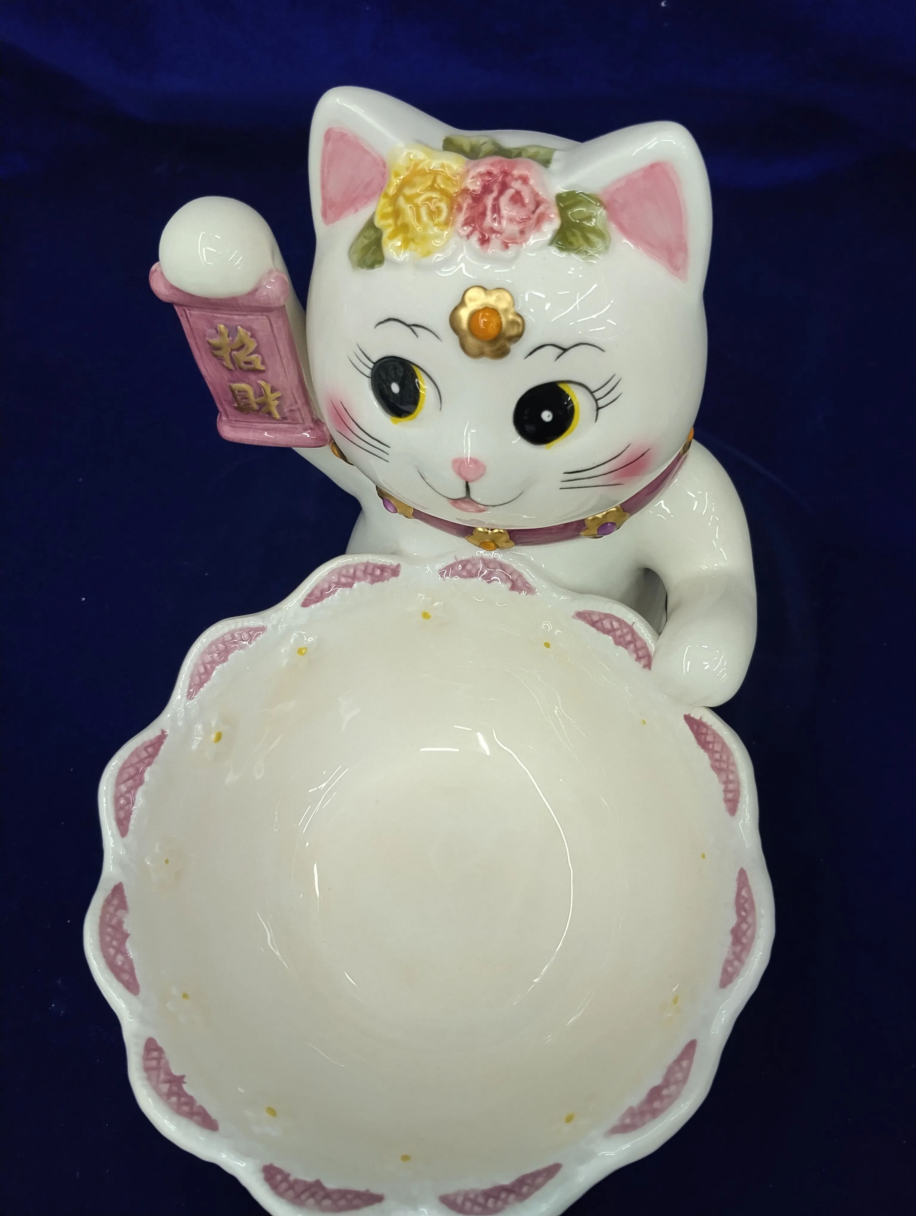 Ceramic Cat Bowl view 2