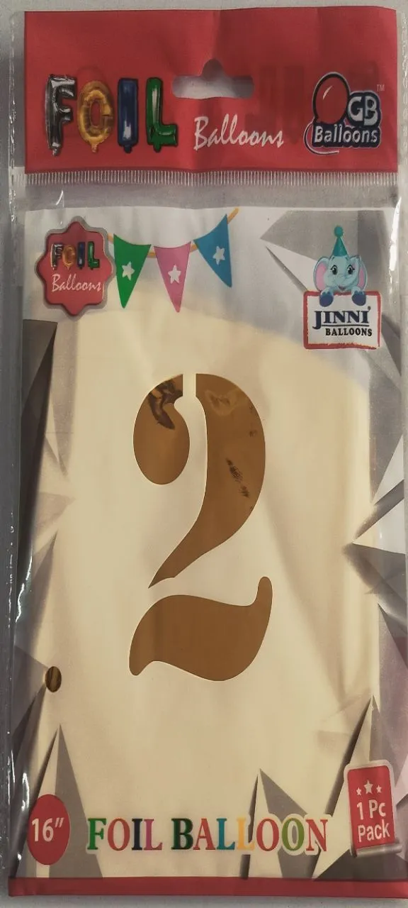 Jinni Balloons Number 1 Foil Balloon view 3