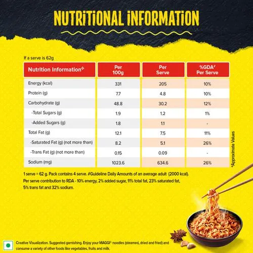 Maggi 2 Minute Spicy Garlic Noodles 284 g view 2