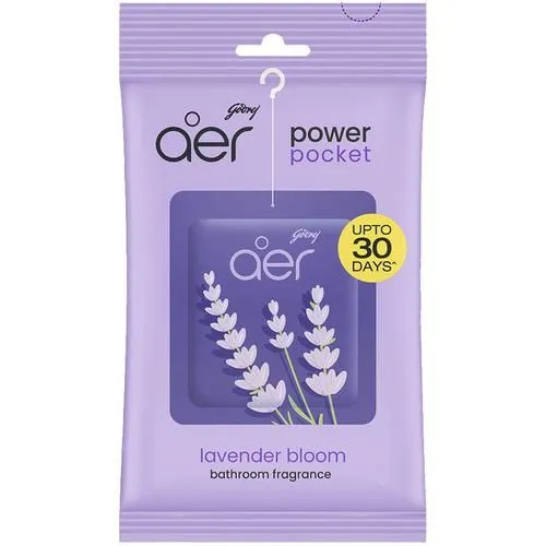 Godrej Aer Power Pocket Long Lasting Bathroom Fragrance Lavender Bloom 10 g view 3