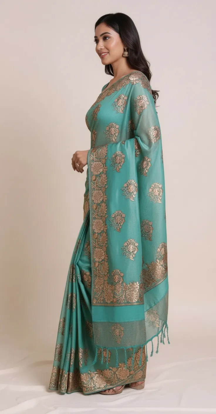 Embroidered Saree view 6