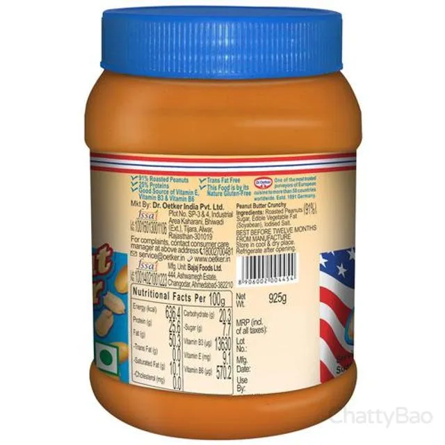 Dr. Oetker FunFoods Peanut Butter Crunchy 925 g view 3