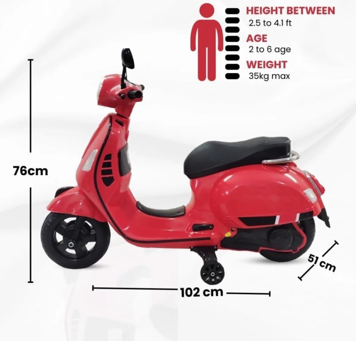 Battery Operated Scooter Vespa view 3